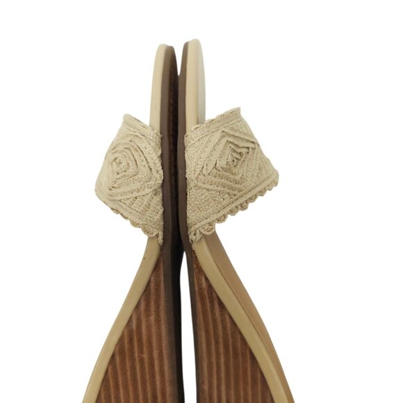 Lucky Brand Joshelle Wedge Heel Sandal Women 8.5 M Ankle Strap Zipper Back - Picture 10 of 15